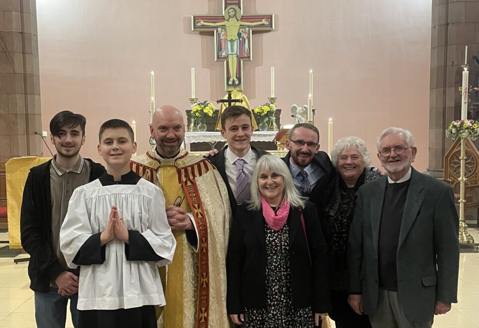 Newly baptised and confirmed at Easter St John's RC Church, Perth